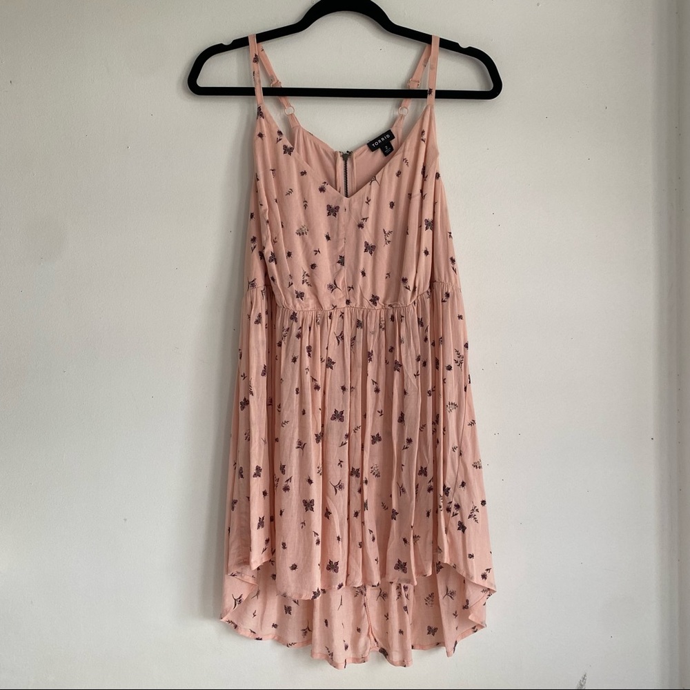 PLUS Torrid Pink Butterfly Babydoll Tank 2X